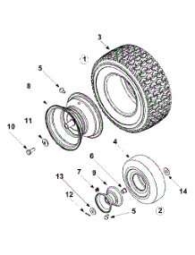 Wheels parts for Craftsman Lawn Tractor 13A-344-799 / 2004 from AppliancePartsPros.com