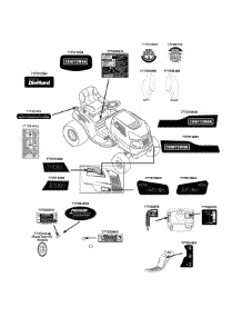 Label Map parts for Craftsman Lawn Tractor 13AL78ST099 / 2011 from AppliancePartsPros.com