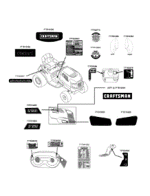 Label Map parts for Craftsman Lawn Tractor 13AN77SS299 / 2011 from AppliancePartsPros.com