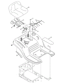 Seat & Fender parts for Craftsman Lawn Tractor 13AN77SS299 / 2012 from AppliancePartsPros.com