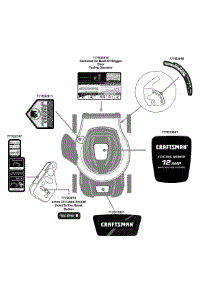 Label Map parts for Craftsman Electric Mower 18A-182-799 / 2010 from AppliancePartsPros.com