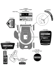 Label Map parts for Craftsman Electric Mower 18A-188-799 / 2009 from AppliancePartsPros.com
