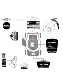 Label Map parts for Craftsman Electric Mower 18A-188-799 / 2010 from AppliancePartsPros.com