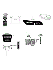 Label Map parts for Craftsman Tiller 21A-344E299 / 2012 from AppliancePartsPros.com