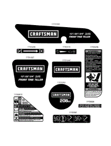 Label Map parts for Craftsman Tiller 21A-34M5099 / 2011 from AppliancePartsPros.com