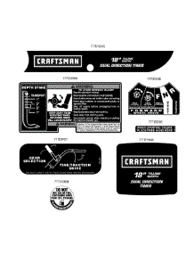 Label Map parts for Craftsman Tiller 21AB454E299 / 2011 from AppliancePartsPros.com