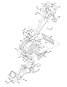 Handle & Tine Shield parts for Craftsman Tiller 21AB454E299 / 2012 from AppliancePartsPros.com