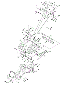 Handle & Tine Shield parts for Craftsman Tiller 21AB45M5099 / 2012 from AppliancePartsPros.com