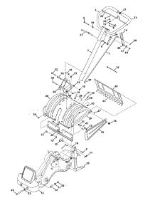 Handle & Tine Shield parts for Craftsman Tiller 21AB45M8799 / 2012 from AppliancePartsPros.com