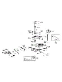 170-Vu Fuel Tank & Mounting parts for Craftsman Tiller 21AB45M8799 / 2013 from AppliancePartsPros.com