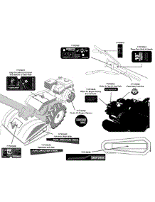 Label Map parts for Craftsman Tiller 21AB47M6099 / 2011 from AppliancePartsPros.com