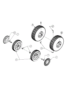 Wheel Assembly Complete parts for Craftsman Chipper-Shredder & Vac 245-315D099 / 1995 from AppliancePartsPros.com