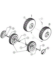 Wheels parts for Craftsman Chipper-Shredder & Vac 247-333C099 / 1997 from AppliancePartsPros.com