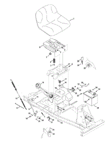 Seat, Fuel Tank & Electrical parts for Craftsman Lawn Tractor 247.203690 / 2014 from AppliancePartsPros.com