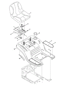 Seat & Fender parts for Craftsman Lawn Tractor 247.203723 / 2015 from AppliancePartsPros.com