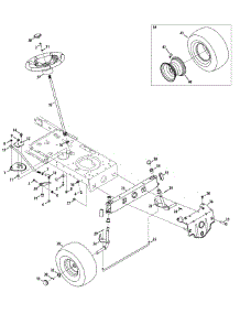 Steering & Front Axle parts for Craftsman Lawn Tractor 247.203730 / 2014 from AppliancePartsPros.com
