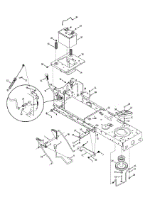 Frame,Pto & Deck Lift parts for Craftsman Lawn Tractor 247.203733 / 2015 from AppliancePartsPros.com