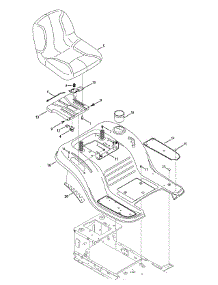 Seat & Fender parts for Craftsman Lawn Tractor 247.203733 / 2015 from AppliancePartsPros.com