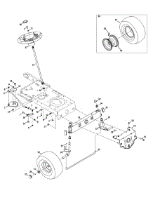Steering & Front Axle parts for Craftsman Lawn Tractor 247.203733 / 2015 from AppliancePartsPros.com