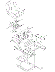 Seat & Fender parts for Craftsman Lawn Tractor 247.203740 / 2014 from AppliancePartsPros.com