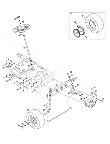 Steering & Front Axle parts for Craftsman Lawn Tractor 247.203744 / 2015 from AppliancePartsPros.com