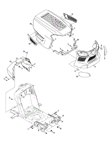 Hood & Grille parts for Craftsman Lawn Tractor 247.203750 / 2014 from AppliancePartsPros.com