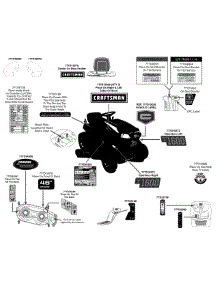Label Map parts for Craftsman Lawn Tractor 247.203750 / 2014 from AppliancePartsPros.com