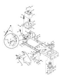 Frame, Pto & Battery parts for Craftsman Lawn Tractor 247.203761 / 2015 from AppliancePartsPros.com