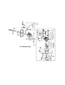 4P90hu Carburetor Assembly parts for Craftsman Lawn Tractor 247.203770 / 2014 from AppliancePartsPros.com