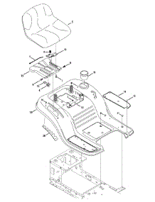 Seat & Fender parts for Craftsman Lawn Tractor 247.203770 / 2014 from AppliancePartsPros.com