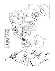 Drive & Rear Wheels parts for Craftsman Lawn Tractor 247.203773 / 2015 from AppliancePartsPros.com