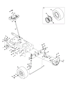 Steering & Front Axle parts for Craftsman Lawn Tractor 247.203773 / 2015 from AppliancePartsPros.com