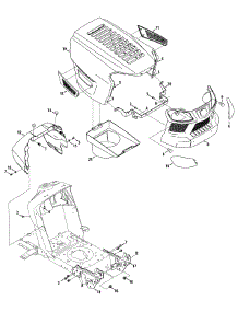 Hood & Grille parts for Craftsman Lawn Tractor 247.203791 / 2015 from AppliancePartsPros.com