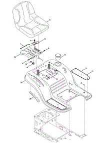 Seat & Fender parts for Craftsman Lawn Tractor 247.203791 / 2015 from AppliancePartsPros.com