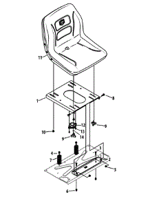 Seat Assembly parts for Craftsman Z-Series 247.204111 / 2015 from AppliancePartsPros.com