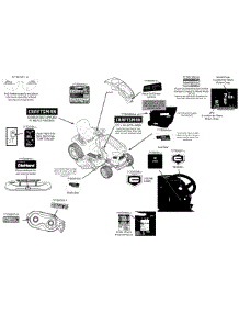 Label Map parts for Craftsman Lawn Tractor 247.204400 / 2015 from AppliancePartsPros.com