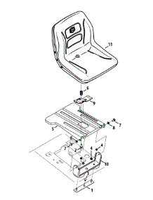 Seat Assembly parts for Craftsman Lawn Tractor 247.204420 / 2015 from AppliancePartsPros.com