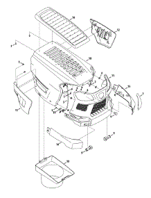 Hood & Grille parts for Craftsman Lawn Tractor 247.204440 / 2015 from AppliancePartsPros.com