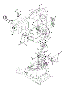 Fuel Tank & Lower Dash parts for Craftsman Garden Tractor 247.204450 / 2015 from AppliancePartsPros.com