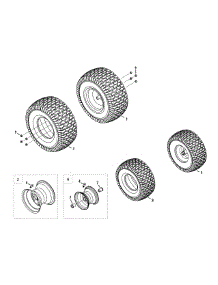 Wheels parts for Craftsman Garden Tractor 247.204450 / 2015 from AppliancePartsPros.com