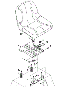 Seat parts for Craftsman Z-Series 247.25002 / 2013 from AppliancePartsPros.com