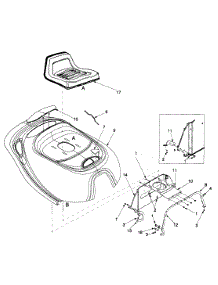 Hood Assembly & Seat parts for Craftsman Lawn Tractor 247.270170 / 1999 from AppliancePartsPros.com
