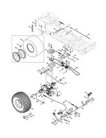 Drive & Rear Wheels parts for Craftsman Lawn Tractor 247.288800 / 2011 from AppliancePartsPros.com