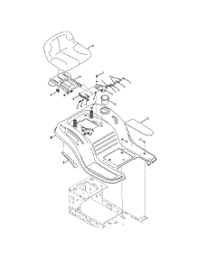 Seat & Fender parts for Craftsman Lawn Tractor 247.288830 / 2011 from AppliancePartsPros.com