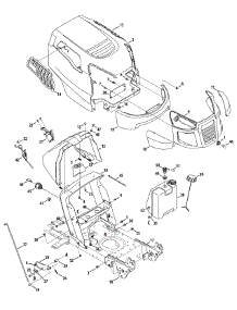 Hood & Grille parts for Craftsman Lawn Tractor 247.288842 / 2012 from AppliancePartsPros.com