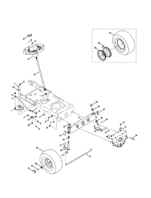Steering & Front Wheels parts for Craftsman Lawn Tractor 247.288843 / 2013 from AppliancePartsPros.com