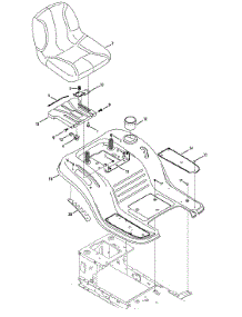 Seat & Fender parts for Craftsman Lawn Tractor 247.288853 / 2013 from AppliancePartsPros.com