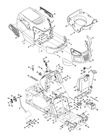 Hood & Grille parts for Craftsman Lawn Tractor 247.288870 / 2013 from AppliancePartsPros.com