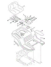 Low-Back Seat & Fender Assembly parts for Craftsman Lawn Tractor 247.289010 / 2010 from AppliancePartsPros.com