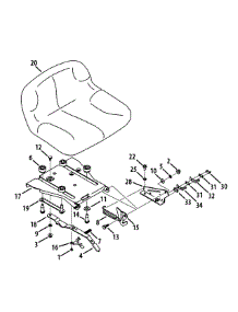 Med-Back Seat Assembly parts for Craftsman Lawn Tractor 247.289010 / 2010 from AppliancePartsPros.com